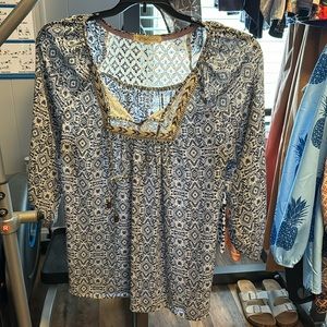 3/4 Sleeve Top with Lace